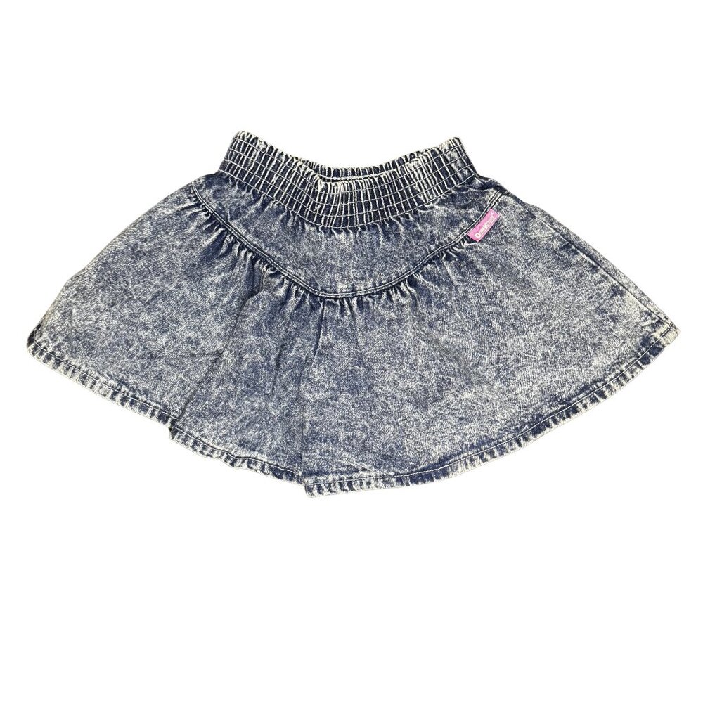OshKosh Girls Denim Wide Leg Shorts 2T | Skirt Look Acid Wash 90s Y2K Style